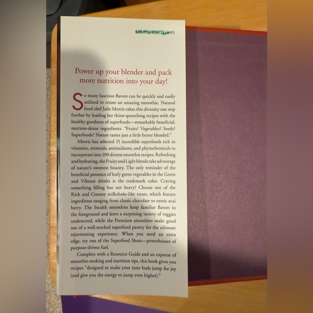 Superfood Smoothies Book by Julie Morris - Picture 3 of 4